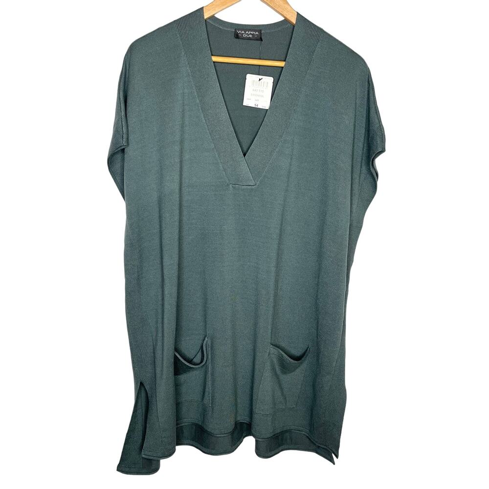 Via Appia Due Women's V-Neck Tunic Sweater Vest Size XL